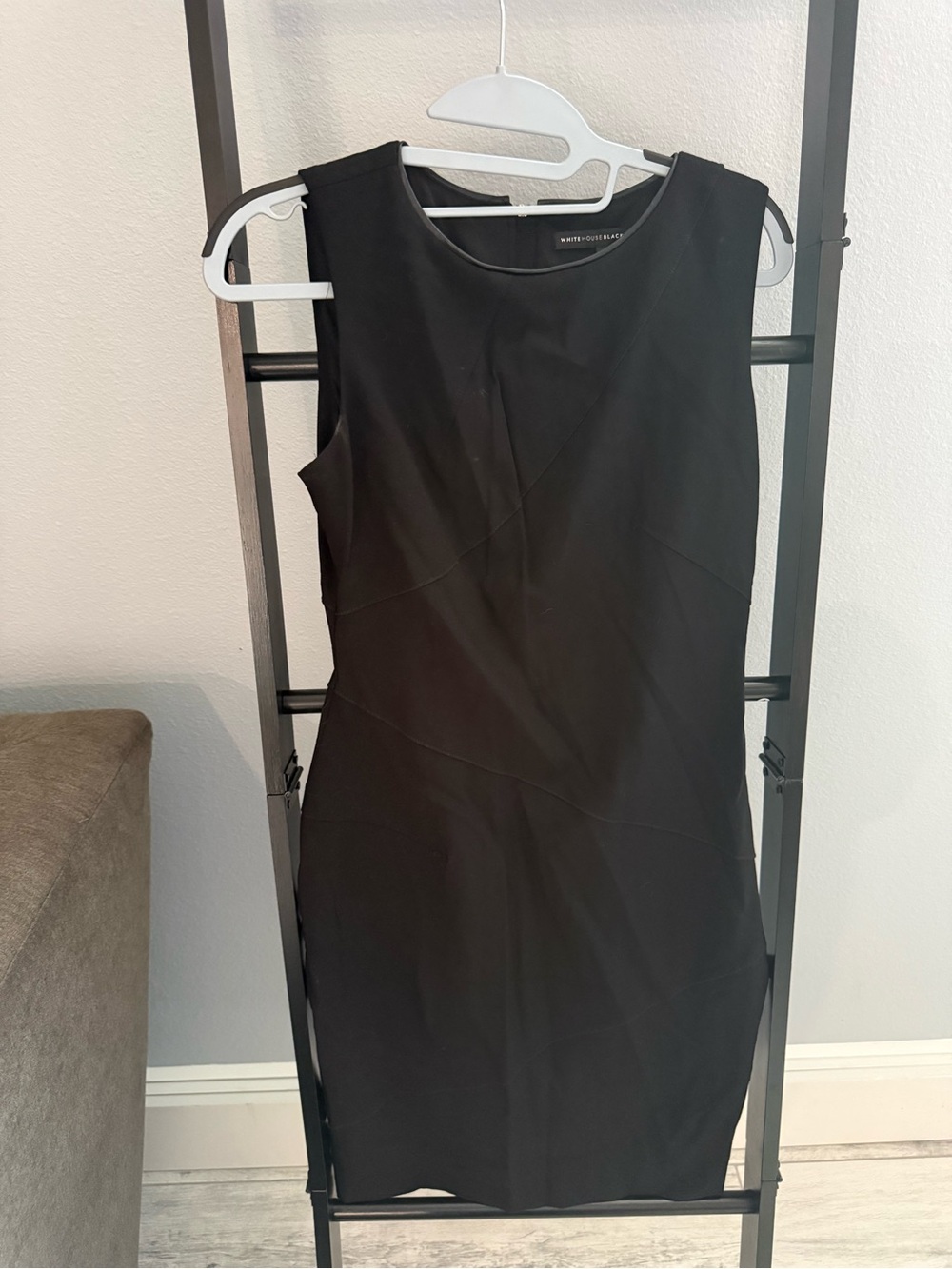 White House Black Market Black Sleeveless Sheath Dress